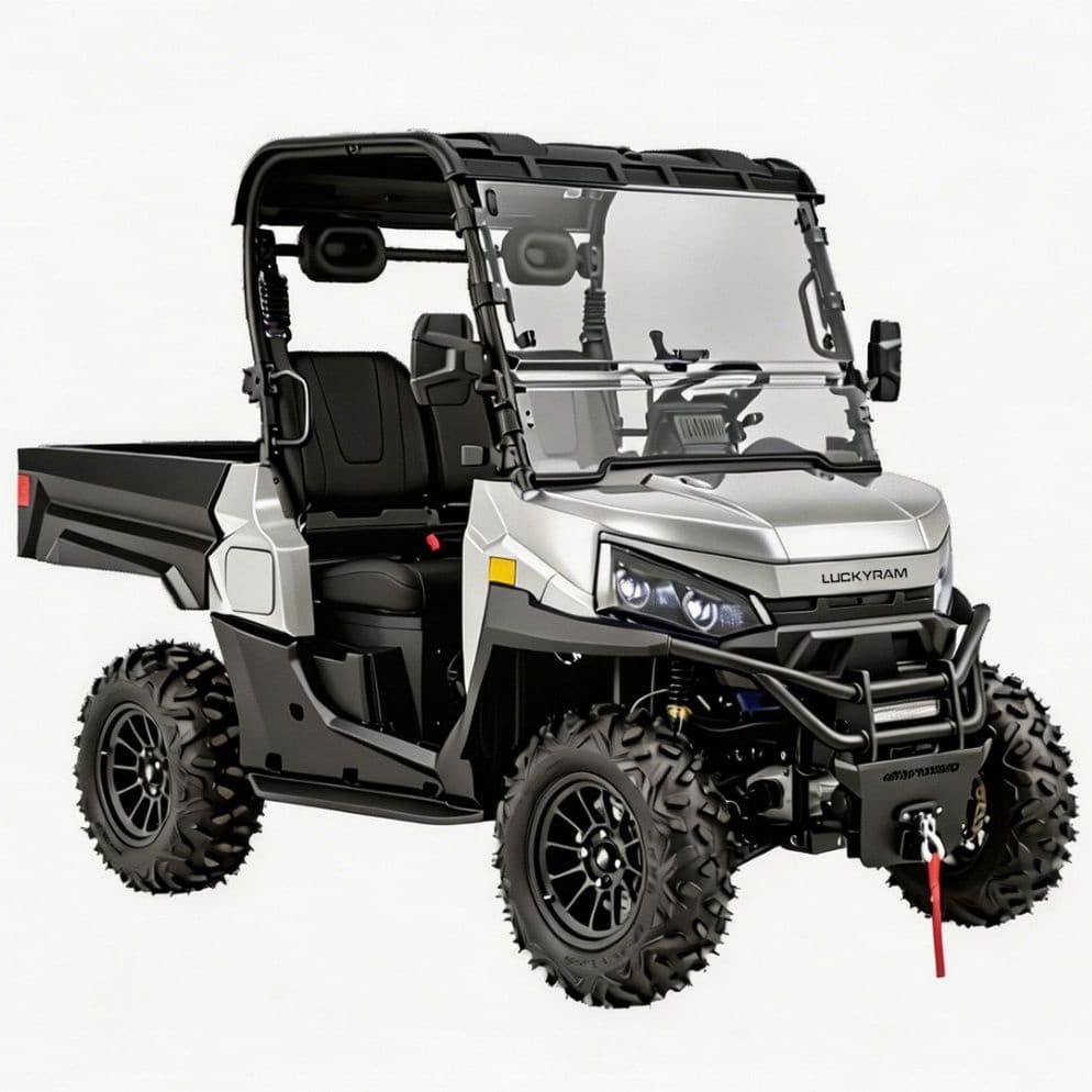 10KW AC मोटर 4WD हैवी ड्यूटी UTV 73.6V 670kg इलेक्ट्रिक लिफ्टिंग बेड