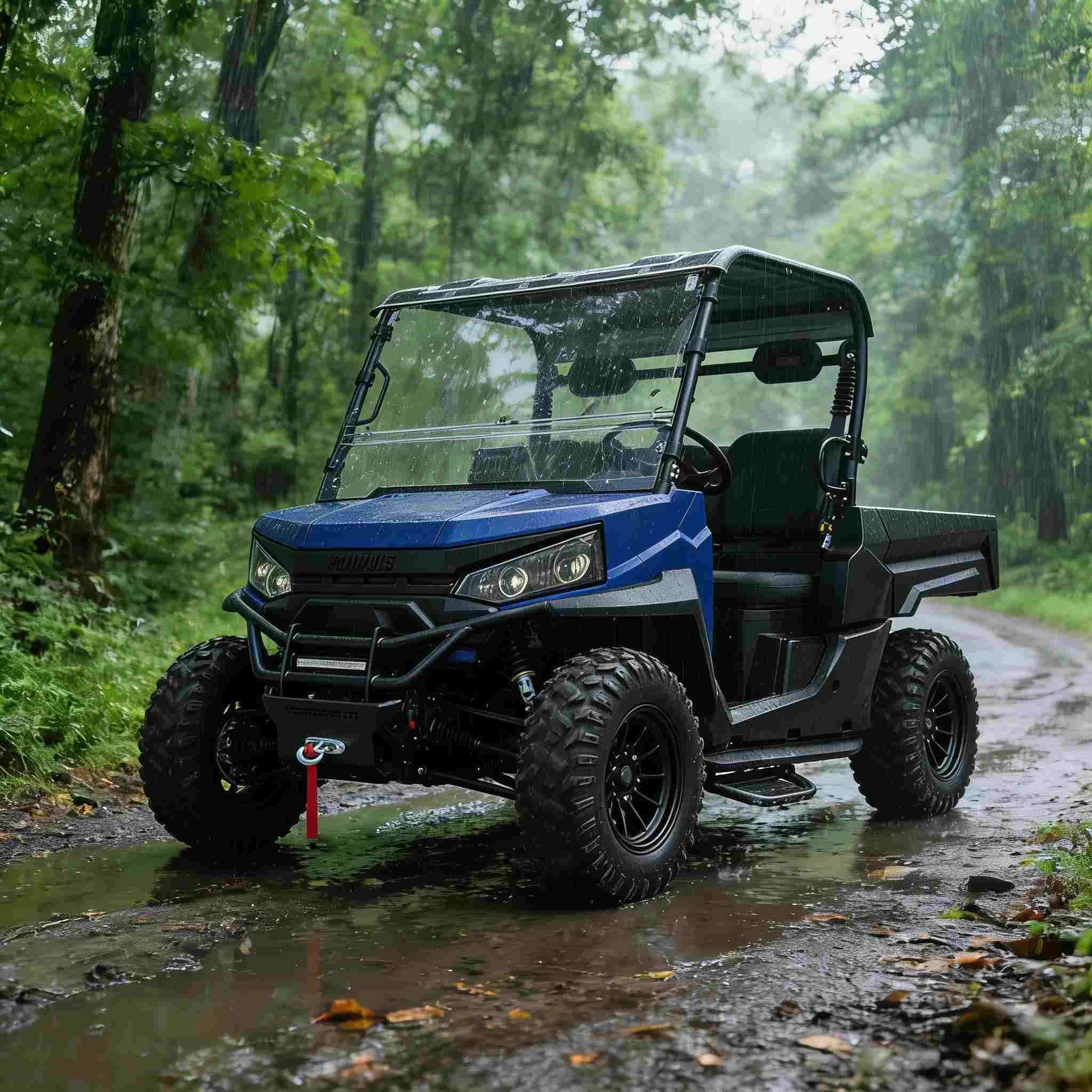 20KW पीक पावर 1000kg टोइंग के शिकार के लिए इलेक्ट्रिक UTV 4WD